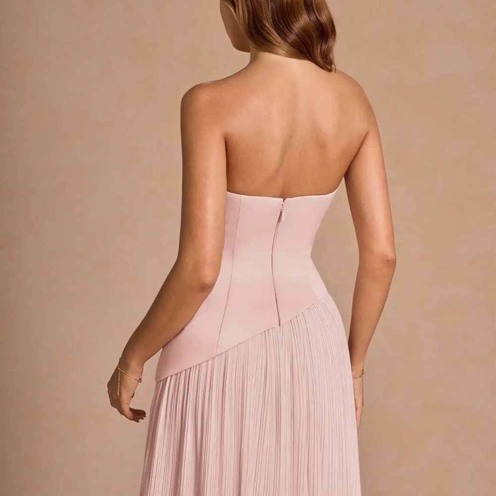 Azazie Blush Strapless Maxi Dress NWT - Picture 3 of 3